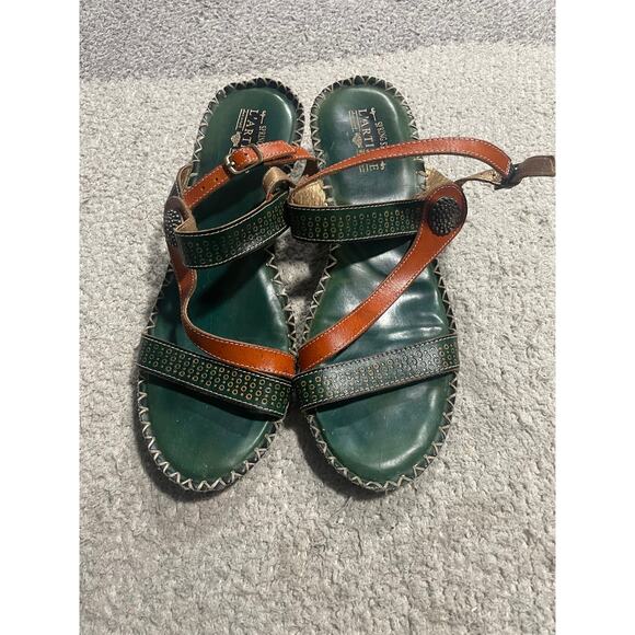 L'Artiste Spring Step Dreamer -N Sandals Womens EU 42 / US 10.5-11 Leather Green - Picture 2 of 16